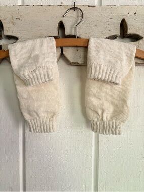 Women’s White Leg warmers Cotton mix No Tag name